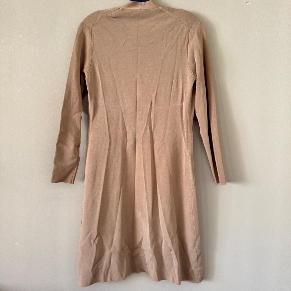 Max Studio Camel Silk Blend Open Cardigan S - Picture 2 of 5